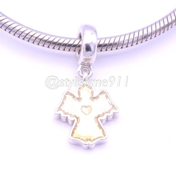 Authentic PANDORA Retired Snow Angel Dangle - Picture 3 of 9